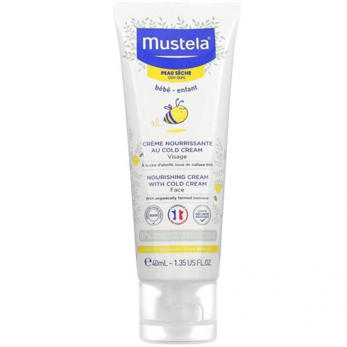 Mustela, 유아용, 너리싱 페이스 크림, 콜드크림 함유, 건성용, 40ml(1.35fl oz)