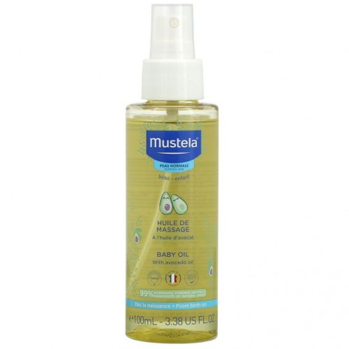 Mustela, 아보카도오일 함유 베이비 오일, 100ml(3.38fl oz)