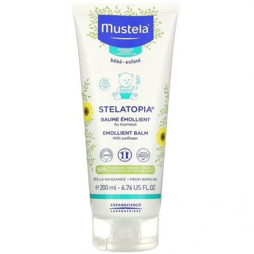 Mustela, Stelatopia, 에몰리언트 밤(해바라기 함유), 200ml(6.76fl oz)