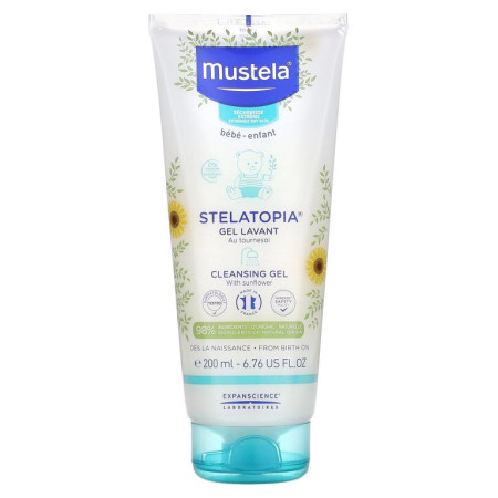 Mustela, Stelatopia Cleansing Gel with Sunflower, 6.76 fl oz (200 ml)