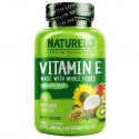 NATURELO, 비타민E, 천연 식품으로 제조, 180mg, 베지 캡슐 90정