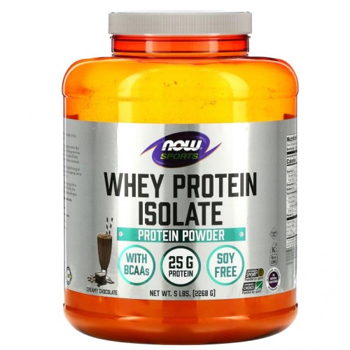 NOW Foods, 스포츠, 분리유청단백질, 크리미 초콜릿, 2,268g(5lbs)