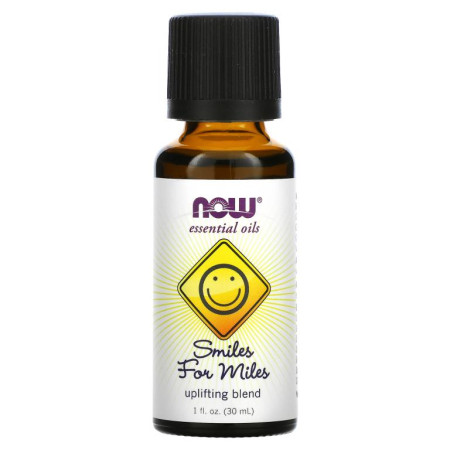 NOW Foods, 에센셜 오일, 스마일 포 마일즈, 업리프팅 블렌드, 30ml (1fl oz)