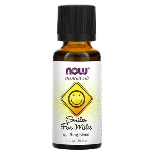 NOW Foods, 에센셜 오일, 스마일 포 마일즈, 업리프팅 블렌드, 30ml (1fl oz)