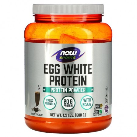 NOW Foods, 스포츠, 계란 흰자 단백질, 크리미 초콜릿, 680g(1.5lbs)
