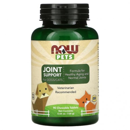 NOW Foods, 펫츠, 관절 강화, 반려견/반려묘용, 츄어블 90정, 126g(4.44oz)