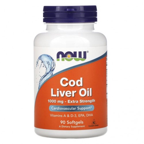 NOW Foods, 대구 간유, 엑스트라 스트렝스, 1,000mg, 90 소프트젤