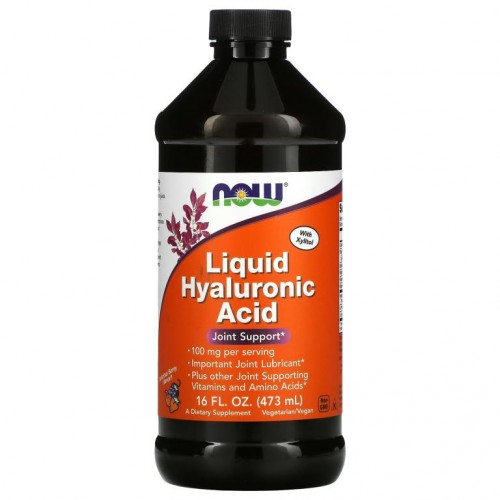 NOW Foods, 액상 히알루론산, 베리 향, 100 mg, 16 fl oz (473 ml)