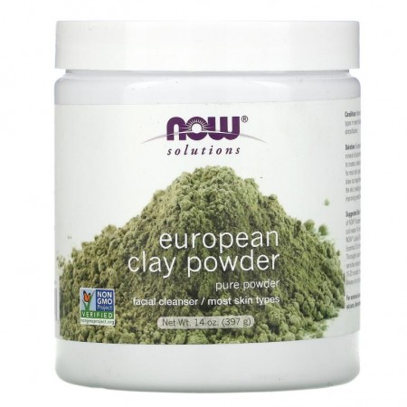 NOW Foods, 솔루션즈, 유로피안 클레이 파우더, 14 oz(397 g)