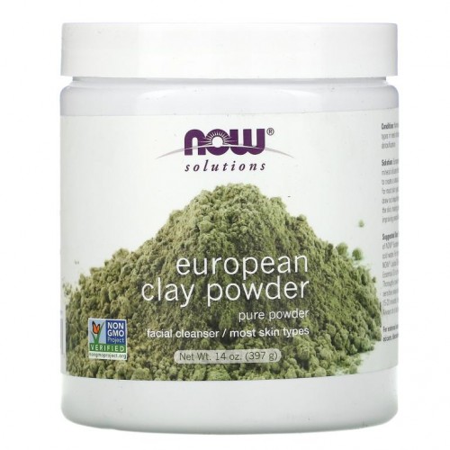 NOW Foods, 솔루션즈, 유로피안 클레이 파우더, 14 oz(397 g)