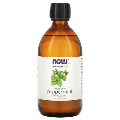 NOW Foods, 에센셜 오일, 페퍼민트, 16 fl oz (473 ml)