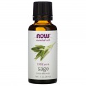 NOW Foods, 에센셜 오일, 세이지, 1 fl oz (30 ml)
