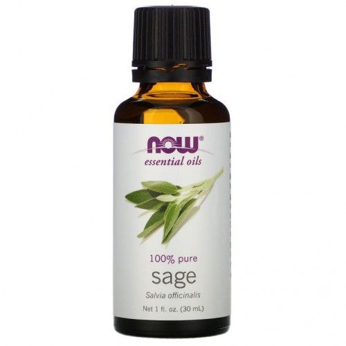 NOW Foods, 에센셜 오일, 세이지, 1 fl oz (30 ml)
