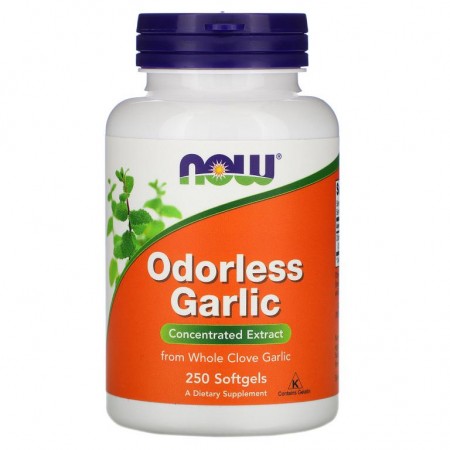 NOW Foods, 향 없는 마늘, 농축 추출물, 250 소프트젤