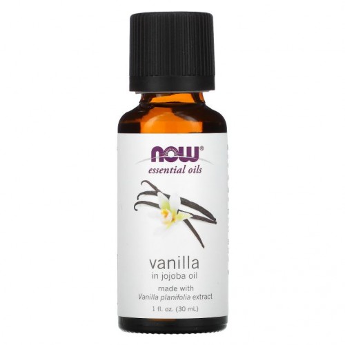 NOW Foods, 에센셜 오일, 호호바오일과 바닐라, 30ml(1fl oz)