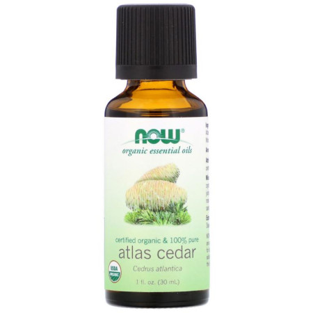 NOW Foods, 유기농 에센셜 오일, 아틀라스시더, 30ml(1fl oz)