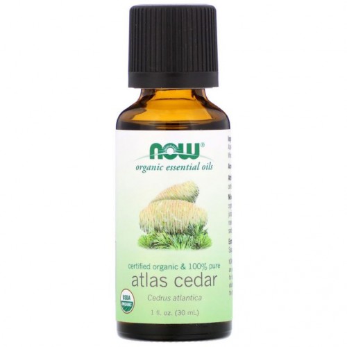 NOW Foods, 유기농 에센셜 오일, 아틀라스시더, 30ml(1fl oz)