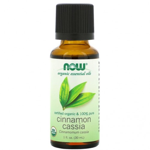 NOW Foods, 유기농 에센셜 오일, 카시아 시나몬, 30ml(1fl oz)