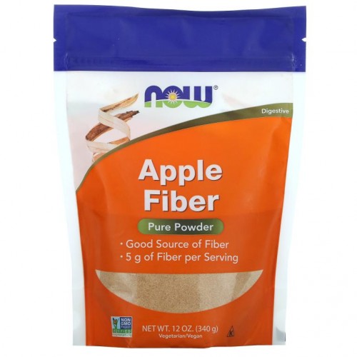 NOW Foods, 사과 섬유소, 순수 분말, 340g(12oz)