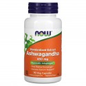 NOW Foods, 아슈와간다, 표준화 추출물, 450mg, 베지 캡슐 90정