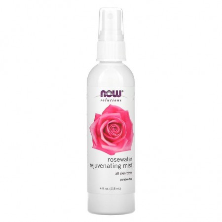 NOW Foods, 솔루션즈, 로즈워터 리주브네이팅 스프레이, 4 fl oz(118 ml)