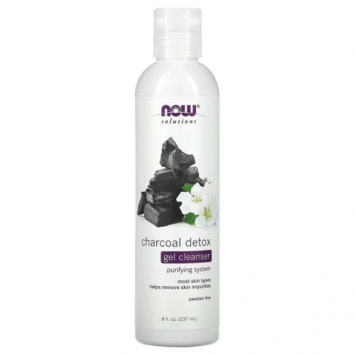 NOW Foods, 솔루션, 숯 디톡스 젤 클렌저, 8 액상 온스 (237 ml)