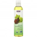 NOW Foods, 솔루션, 유기농 포도씨 오일, 8 fl oz (237 ml)