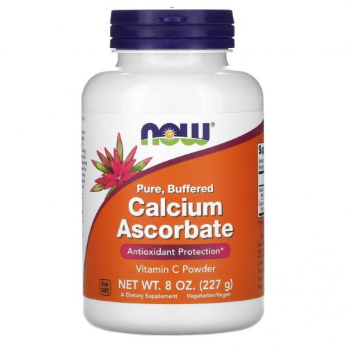 NOW Foods, 순수, 칼슘 아스코르빈산염 완충제, 비타민 C 파우더, 8 oz (227 g)