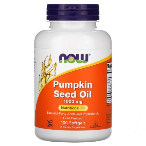 NOW Foods, 호박씨오일, 1,000mg, 소프트젤 100정