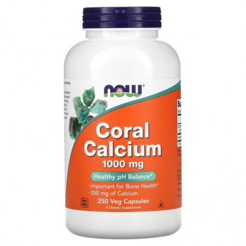 NOW Foods, 산호 칼슘, 1,000mg, 베지 캡슐 250정