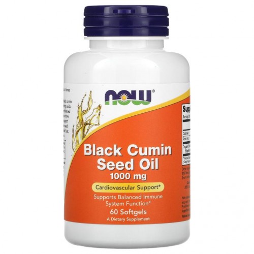 NOW Foods, 블랙 커민 씨 오일, 1,000mg, 소프트젤 60정