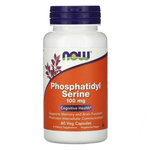 NOW Foods, 포스파티딜세린, 100mg, 베지 캡슐 60정