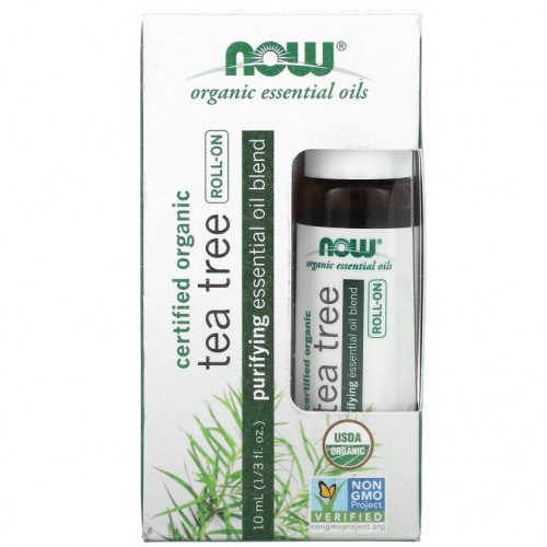 NOW Foods, 유기농 인증 티트리 롤온, 10ml(1/3fl oz)