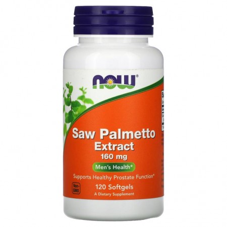 NOW Foods, 쏘팔메토 추출물, 160mg, 소프트젤 120정