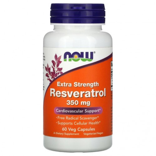 NOW Foods, 엑스트라 스트렝스 레스베라트롤, 350mg, 베지 캡슐 60정