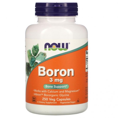 NOW Foods, 보론, 3mg, 베지 캡슐 250정