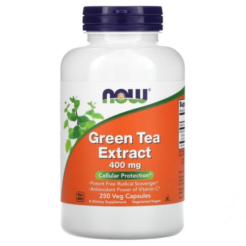 NOW Foods, 녹차의 추출물, 400 mg, 250 베지 캡슐