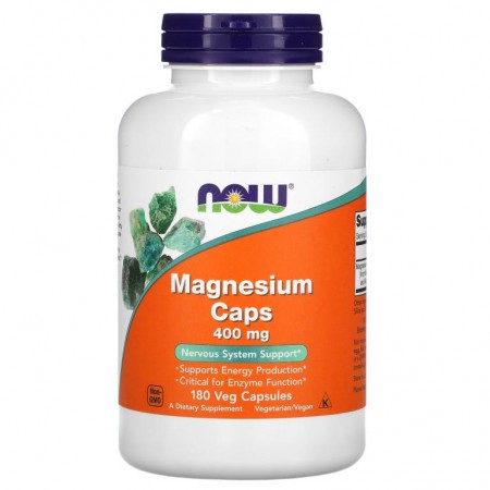 NOW Foods, 마그네슘 캡슐, 400mg, 베지 캡슐 180정