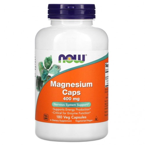 NOW Foods, 마그네슘 캡슐, 400mg, 베지 캡슐 180정