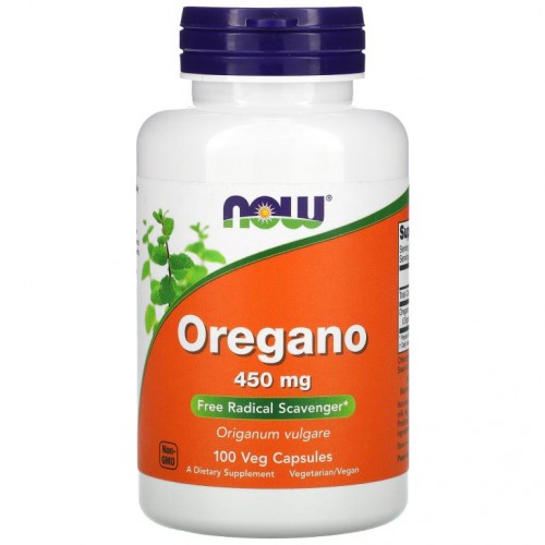 NOW Foods, 오레가노, 450mg, 베지 캡슐 100정