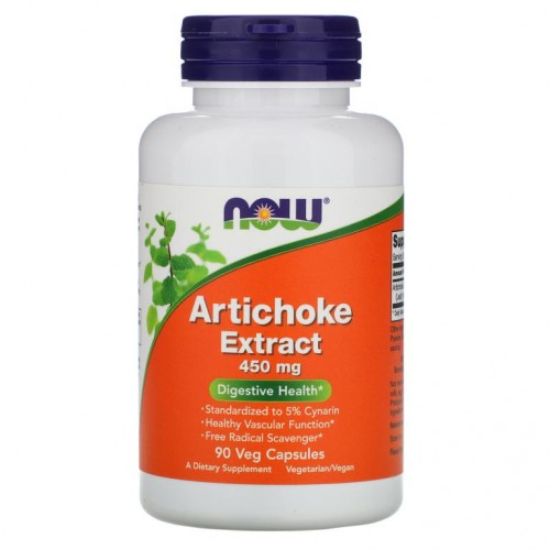 NOW Foods, 아티초크 추출물, 450mg, 베지 캡슐 90정