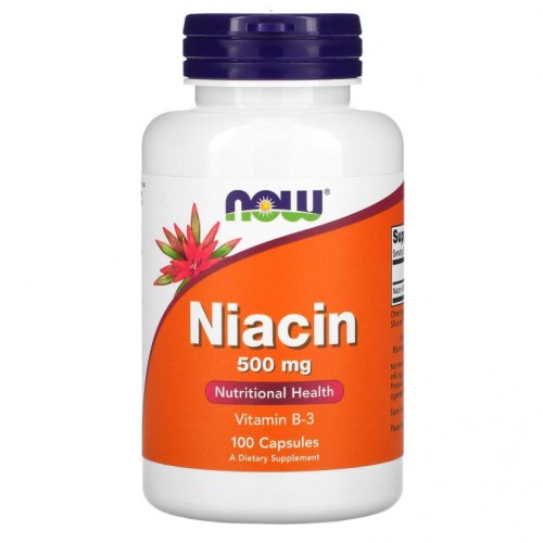 NOW Foods, 니아신, 500 mg, 100 캡슐
