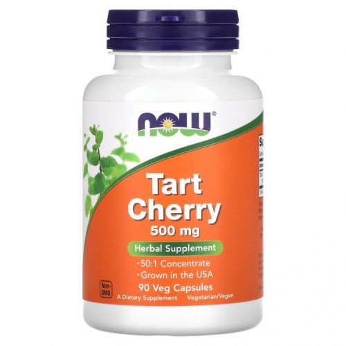 NOW Foods, 타트체리, 500mg, 베지 캡슐 90정