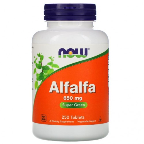 NOW Foods, 알팔파, 650 mg, 250 태블릿