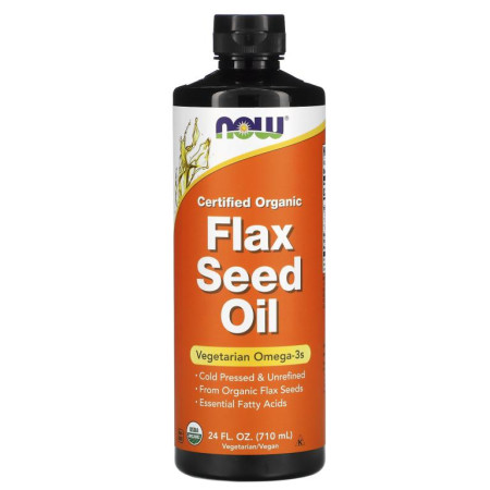 NOW Foods, 유기농 인증 아마씨오일, 710ml(24fl oz)