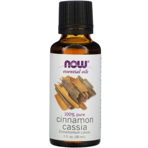 NOW Foods, 에센셜 오일, 시나몬 카시아(Cinnamon Cassia), 1 fl oz (30 ml)
