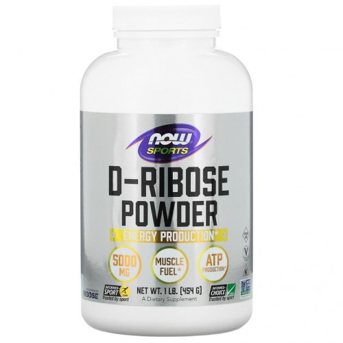 NOW Foods, 스포츠, D-리보오스 분말, 454g(1lb)