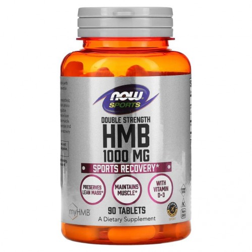 NOW Foods, 스포츠, HMB, 더블 스트렝스, 1,000mg, 90정