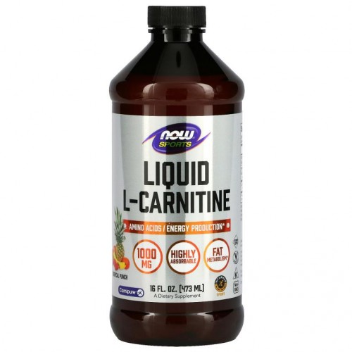 NOW Foods, 스포츠, 액상 L-카르니틴, 트로피컬 펀치, 1,000mg, 473ml (16 fl oz)