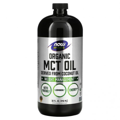 NOW Foods, 스포츠, 유기농 MCT 오일, 32 fl oz (946mL)